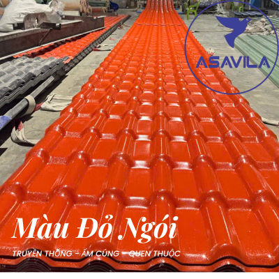NGÓI NHỰA ASAVILA MÀU ĐỎ NGÓI CAO CẤP
