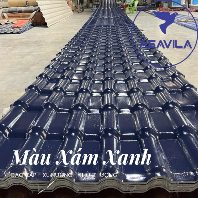 NGÓI NHỰA ASAVILA MÀU XÁM XANH CAO CẤP